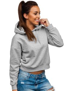 Bolf Damen Kapuzenpullover Grau  KSW2019