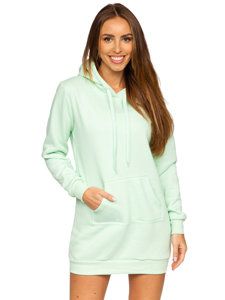 Bolf Damen Kapuzenpullover Lang Mintgrün  YS10003-A