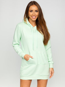 Bolf Damen Kapuzenpullover Lang Mintgrün  YS10003-A