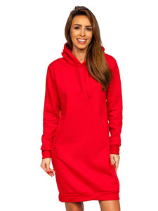 Bolf Damen Kapuzenpullover Lang Rot  YS10005-A