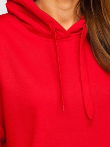 Bolf Damen Kapuzenpullover Lang Rot  YS10005-A