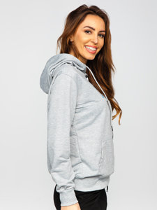 Bolf Damen Kapuzenpullover mit Motiv Grau  HL9268