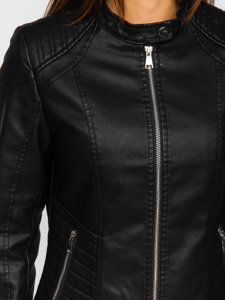 Bolf Damen Kunstlederjacke Schwarz  11Z8029