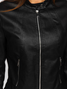 Bolf Damen Kunstlederjacke Schwarz  11Z8033