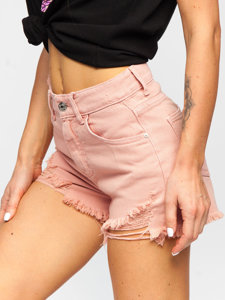 Bolf Damen Kurze Hose Jeansshorts Rosa  A63