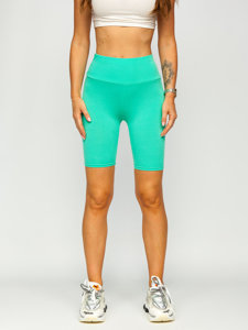 Bolf Damen Kurze Leggings Gerippt Mintgrün  5YY734