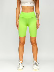 Bolf Damen Kurze Leggings Gerippt Neon-Grün  5YY734