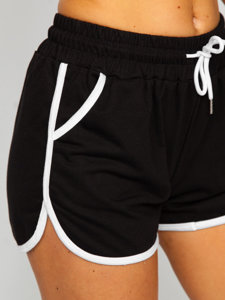 Bolf Damen Kurze Sporthose Shorts Schwarz  8K208