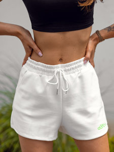 Bolf Damen Kurze Sporthose Shorts Weiß  HA22