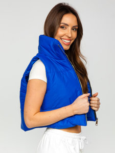 Bolf Damen Kurze Steppweste Blau 82330