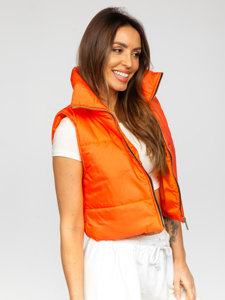 Bolf Damen Kurze Steppweste Orange 82330