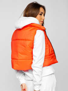 Bolf Damen Kurze Steppweste Orange 82330