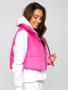 Bolf Damen Kurze Steppweste Rosa 82330