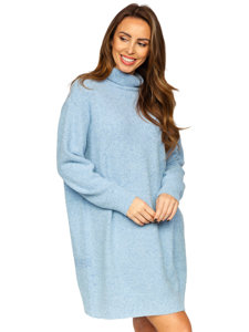 Bolf Damen Langer Pullover Oversize Azurblau  J51882