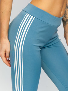 Bolf Damen Leggings Azurblau W7155