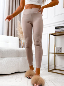 Bolf Damen Leggings Beige  020A