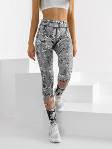 Bolf Damen Leggings Grau  20329