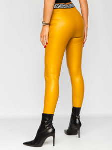 Bolf Damen Leggings Lederimitat Gelb  MY16572