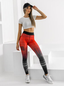 Bolf Damen Leggings Rot  20433