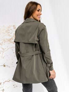 Bolf Damen Mantel Trenchcoat Khakicz  4508