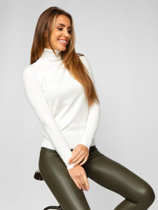 Bolf Damen Rollkragenpullover Weiß  J52000