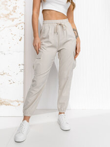 Bolf Damen Sporthose Joggers Ecru  W7866