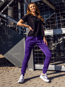 Bolf Damen Sporthose Violett  CK-01B