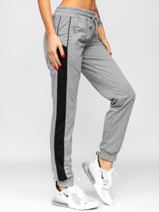 Bolf Damen Sporthose mit Motiv Grau  HW2035