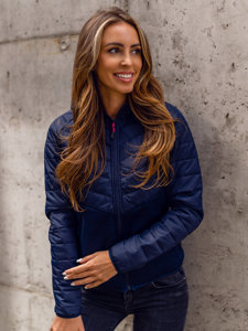 Bolf Damen Sportjacke Übergangsjacke Dunkelblau  KSW4005A