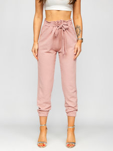 Bolf Damen Stoffhose Joggers Rosa W5076