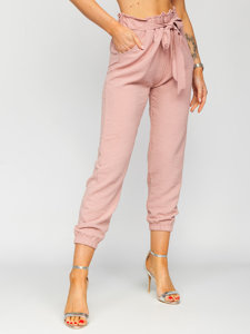 Bolf Damen Stoffhose Joggers Rosa W5076