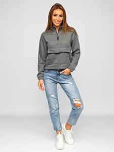 Bolf Damen Sweatshirt Schwarzgrau  KSW2032