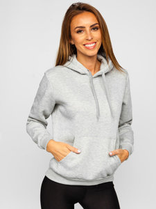 Bolf Damen Sweatshirt mit Kängurutasche Grau  W02B