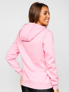 Bolf Damen Sweatshirt mit Kängurutasche  Rosa W02B