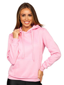 Bolf Damen Sweatshirt mit Kängurutasche  Rosa W02B