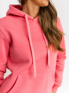 Bolf Damen Sweatshirt mit Kängurutasche  Rosa W02B