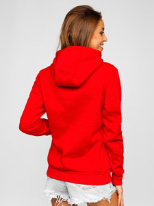 Bolf Damen Sweatshirt mit Kängurutasche Rot  W02B