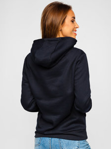 Bolf Damen Sweatshirt mit Kängurutsche Dunkelblau  W02B