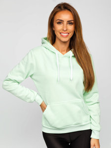 Bolf Damen Sweatshirt mit Kängurutsche Hell Mintgrün  W02B