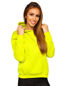 Bolf Damen Sweatshirt mit Kängurutsche Lemongrün W02B