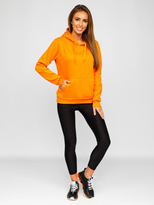 Bolf Damen Sweatshirt mit Kängurutsche Orange  W02B