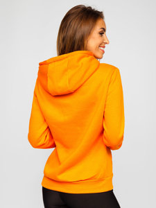 Bolf Damen Sweatshirt mit Kängurutsche Orange  W02B