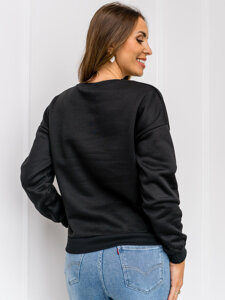 Bolf Damen Sweatshirt mit Motiv Schwarz  KSW1004