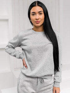 Bolf Damen Sweatshirt ohne Kapuze Grau  W01A1