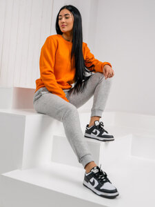 Bolf Damen Sweatshirt ohne Kapuze Orange  W01A1