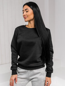 Bolf Damen Sweatshirt ohne Kapuze Schwarz  W01A1