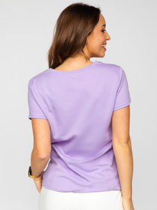 Bolf Damen T-Shirt mit Aufhäher Violett  52352