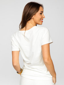 Bolf Damen T-Shirt mit Aufhäher Weiß  52352