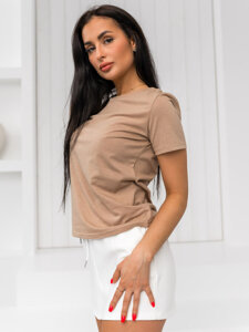 Bolf Damen T-Shirt uni Beige  SD211