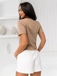 Bolf Damen T-Shirt uni Beige  SD211